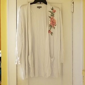 Embroidered cardigan NWOT